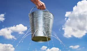 bucket with holes conversion funnel